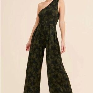 NWT Free People Maya One-Shoulder Jumpsuit Size XS